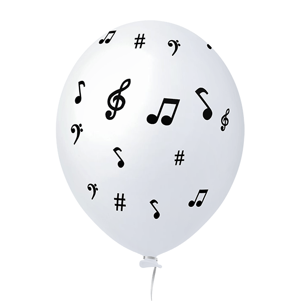 Notas Musicais - Branco