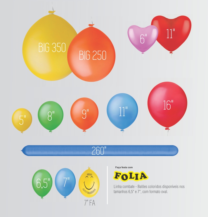 Formatos e Tamanhos de Balão
