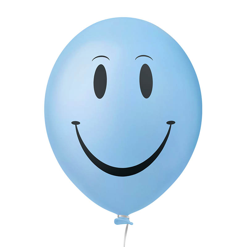 Happy Face Azul Claro