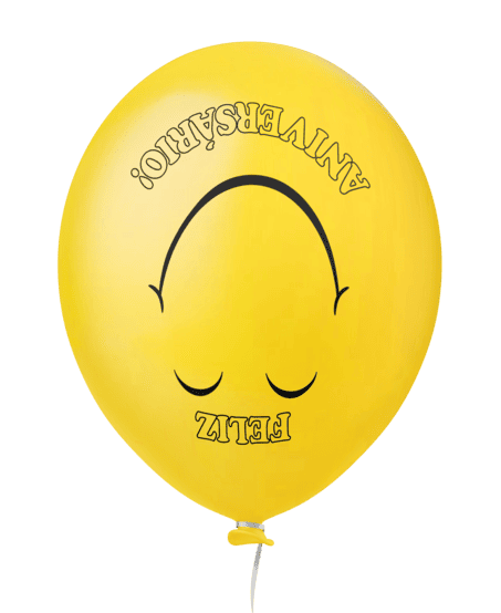 Feliz Aniversário - Balão Personalizado Amarelo