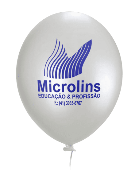 Microlins - Balão Personalizado Branco